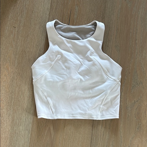 lululemon athletica Tops - lululemon athletica White High-Neck Cropped Tank